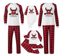 MJGkhiy Pigiama di Natale Famiglia Invernale Elfo T-Shirt E Pantaloni Pigiami Due Pezzi Brutto Pigiami Natalizi Babbo Christmas Pjs Natalizia Pigiama Abbinato per Mamma papà Bambino Neonato