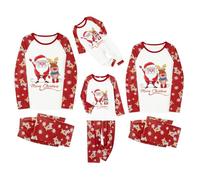 MJGkhiy Pigiama Natale Famiglia Coordinati 2025 Pigiami Abbinati Coppia Natalizio Due Pezzi Manica Lunga Renna Magliette e Pantaloni Set Pigiami Natalizi Famiglia per Mamma papà Neonato Bambino1