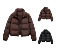 MJGkhiy Piumino Donna Invernale Curvy Leggero Giacca Antivento Corto Caldo Puffer Jacket Comodo Moda Cappotto Con Zip Autunnale Casual Giubbino Trapuntato Elegante Piumini Imbottita Taglie Forti