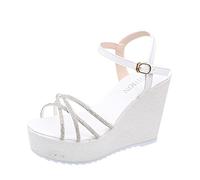 MJGkhiy Sandali Con Zeppa Donna Estive Eleganti Plateau Sandaletti Cerimonia Punta Aperta Platform Sandalo Offerta Casual Wedge High Heels Spiaggia Comode Sandali Estate 2024