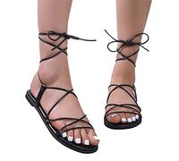 MJGkhiy Sandali Donna Bassi Comodi Cinturino Intrecciato Mule Estive Pelle Piatto Sandali Estate Retro Flat Sandali Sandalo Gioiello Donna Cerimonia Sandali Da Cerimonia Donna