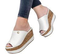 MJGkhiy Sandali Donna ElegantiSandali Sabot Donna Sandali Donna Estive Con Zeppa Bassa Eleganti Sandali Donna Estivi Con Plateau Sandali Memory Foam Donna Sandalo Chiuso Donna