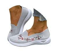 MJGkhiy Sneakers Estive Donna Bianche Sportive Comode Senza Lacci Ortopediche Scarpe da Ginnastica Leggero Traspirante Pianta Larga Sneaker Camminata Tennis Palestra Sneakers Running Trekking Corsa