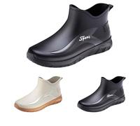 MJGkhiy Stivali Da Pioggia Donna Corti Antipioggia Scarpe Impermeabili Colorati Antiscivolo Stivaletti Pioggia Di Gomma Eleganti Rain Boots Wellies Leggeri Comode Scarpe Da Giardino