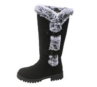 MJGkhiy Stivali Donna Invernali Alti Eleganti Snow Boots Foderato In Pile Comodi Stivaletti Da Neve Pelliccia Scarpe Caldo Scarponi Trekking Stivaletto Alla Caviglia Morbide