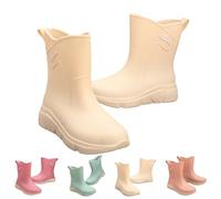 MJGkhiy Stivali Pioggia Donna Alti Antiscivolo Stivaletti Pioggia Di Gomma Comode Antipioggia Scarpe Impermeabili Leggeri Scarpe Da Giardino Colorati Eleganti Rain Boots Wellies