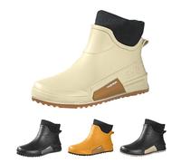 MJGkhiy Stivali Pioggia Donna Corti Antipioggia Stivaletti Pioggia Di Gomma Leggeri Antiscivolo Scarpe Impermeabili Eleganti Scarpe Da Giardino Comode Colorati Rain Boots Wellies