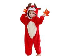 MJGkhiy Unisex Bambino Inverno Pagliaccetto Coniglio Tigre Cucire Animale Stile Flanella Tutine con Cappuccio Animale Tuta Neve Pigiama Pile Cosplay Halloween Costume Attrezzatura