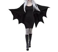 MJGkhiy Vestito Donna Con Maniche a Pipistrello Medievale Costumi Di Halloween Gotico Strega Vestito Da Steampunk Rinascimentale Horror Abito Da Vampiro Cosplay Costume Da Strega