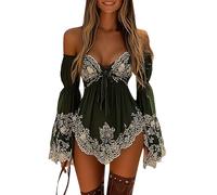 MJGkhiy Vestito Medievale Donna Curvy Abito Western Eleganti Vestiti Cerimonia Vestiti Medievali Dama Vintage Moda Abiti da Carnevale Costume Halloween Vestito Pirata Con Corsetto Gotico