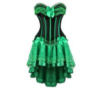 MJGkhiy Vestito Medievale Donna Guerriera Elegante Abito Vittoriano Corta Halloween Costume Principessa Gotico Abito Rinascimentale Steampunk Vestito Carnevale Cerimonia Vestiti Cosplay Viking Sera