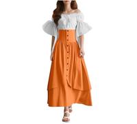 MJGkhiy Vestito Medievale Donna Nobile Curvy Vestiti Cosplay Viking Gotico Vestito Carnevale Halloween Costume Principessa Steampunk Abito Rinascimentale Feste Abito Vittoriano Lungo Sera