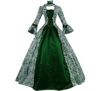 MJGkhiy Vestito Medievale Donna Nobile Curvy Vestito Carnevale Halloween Abito Vittoriano Lungo Gotico Vestiti Cosplay Viking Steampunk Costume Principessa Sera Abito Rinascimentale Cerimonia