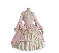 MJGkhiy Vestito Medievale Donna Nobile Elegante Costume Principessa Gotico Vestiti Cosplay Viking Steampunk Vestito Carnevale Halloween Abito Rinascimentale Sera Abito Vittoriano Corta Feste