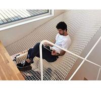 MJHETCY Rete Decorativa, Corda Intrecciata per Protezione, Bianca Rete di Sicurezza for Bambini, Rete di Protezione, Corda Arrampicata All'aperto Rete Decorativa Balcone Ringhiera Le Scale Rete（2x4m）