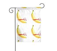 MJHKXLJ Bandiera da giardino con stampa a banana senza cuore, decorazione per cortile, 30,5 x 45,7 cm, per giardino, terrazza, balcone