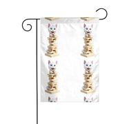 MJHKXLJ Bandiera stampata con gattino Jenga, decorazione per cortile, 30,5 x 45,7 cm, per giardino, terrazza, balcone