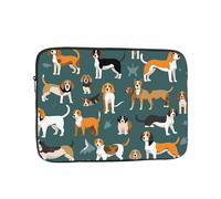 MJHKXLJ Beagle Patterns Prints, custodia portatile per laptop da 15 pollici, protezione antiurto e leggera da viaggio