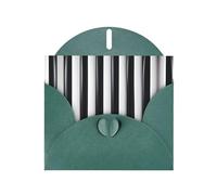 MJHKXLJ - Biglietto di auguri perlato verde scuro con stampa a righe bianche e nere, busta inclusa, perfetto per Natale, compleanni, San Valentino, matrimoni e molto altro ancora