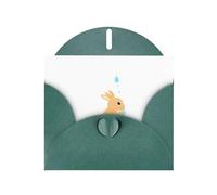 MJHKXLJ - Biglietto di auguri perlato verde scuro con stampa di gocce d'acqua, busta inclusa, perfetto per Natale, compleanni, San Valentino, matrimoni e molto altro ancora