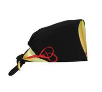 MJHKXLJ Cappello da lavoro traspirante con immagine di banana senza cuore in velluto color pesca, regolabile, morbido, versatile