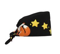 MJHKXLJ Cappello da lavoro traspirante Little Fox Counting Stars Picture Premium pelle di pesca velluto regolabile, morbido, versatile