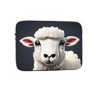 MJHKXLJ Custodia portatile per laptop da 10 pollici con stampa di animali divertenti e pecore birichine, per una protezione antiurto e leggera da viaggio
