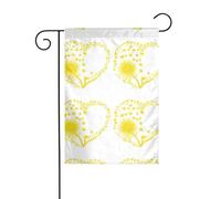 MJHKXLJ Decorazione da giardino con petali di tarassaco a forma di cuore, 30,5 x 45,7 cm, per giardino, terrazza, balcone