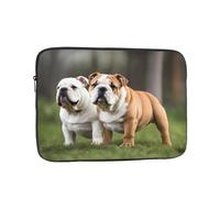 MJHKXLJ English Bulldogs Prints, custodia portatile per laptop da 15 pollici, protezione antiurto e da viaggio leggera