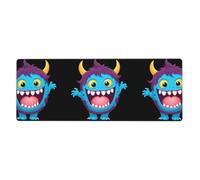 MJHKXLJ Happy Little Monster - Tappetino per mouse extra large stampato, per computer, ufficio, gaming, versione spessa, 30,5 x 80 cm