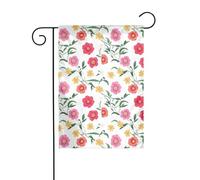 MJHKXLJ Leonardo_Vision_XL_Flowers_3 Bandiera da giardino stampata decorazione per cortile 30,5 x 45,7 cm per giardino, terrazza, balcone
