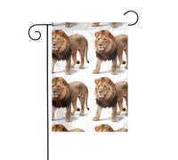 MJHKXLJ Leonardo_Vision_XL_lion_3 Bandiera da giardino stampata decorazione cortile 30,5 x 45,7 cm per giardino, terrazza balcone