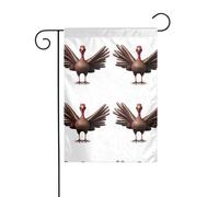 MJHKXLJ Leonardo_Vision_XL_Turkey_with_wings_spread_3 Bandiera stampata da giardino, decorazione per cortile, 30,5 x 45,7 cm, per giardino, terrazza, balcone