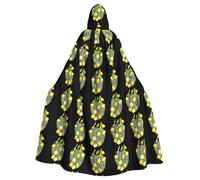 MJHKXLJ Limoni che cadono dalla borsa a rete Stampa Mantello con cappuccio per Halloween, giochi di ruolo e feste in costume