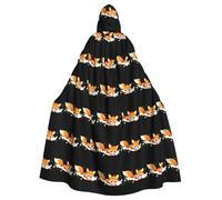 MJHKXLJ Little Fox Flying in the Starry Sky - Mantello con cappuccio per Halloween, giochi di ruolo e feste in costume