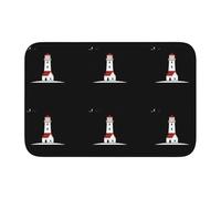 MJHKXLJ Little House Under The Lighthouse, orlo con bordo bloccato, 40 x 60 cm, stampato per WC, toletta, casa vacanze, bagno principale, bagno dei bambini e suite per gli ospiti
