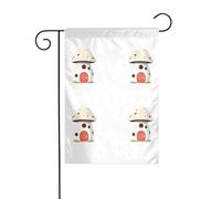 MJHKXLJ Little Monster - Bandiera stampata a forma di fungo, decorazione per cortile, 30,5 x 45,7 cm, per giardino, terrazza, balcone