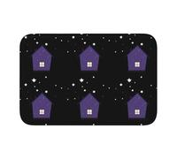 MJHKXLJ Little Purple House Under The Starry Sky stampato per WC, toletta, casa vacanze, bagno principale, bagno per bambini e suite per gli ospiti