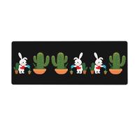MJHKXLJ Little Rabbit Watering The Cactus stampato tappetino per mouse extra large per computer ufficio tastiera da gioco versione ispessita 30,5 x 80 cm