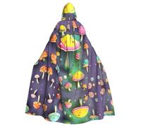 MJHKXLJ Mantello con cappuccio colorato con stampe di funghi da sogno per Halloween, giochi di ruolo e feste in costume