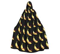 MJHKXLJ Mantello con cappuccio con stampa a banana senza cuore per Halloween, giochi di ruolo e feste in costume