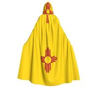 MJHKXLJ Mantello con cappuccio con stampa bandiera del New Mexico per Halloween, giochi di ruolo e feste in costume