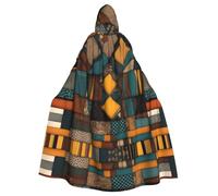 MJHKXLJ Mantello con cappuccio in stile africano con stampe patchwork per Halloween, giochi di ruolo e feste in costume
