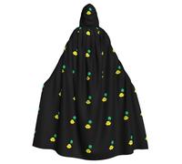 MJHKXLJ Mantello con cappuccio per Halloween, giochi di ruolo e feste in costume, motivo: piccolo mostro che tiene un trifoglio