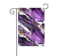 MJHKXLJ marmo viola stampato bandiera giardino cortile decorazione 30,5 x 45,7 cm per giardino terrazza balcone