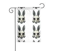 MJHKXLJ Maschera antigas horror con coniglio, bandiera da giardino, decorazione per cortile, 30,5 x 45,7 cm, per giardino, terrazza, balcone