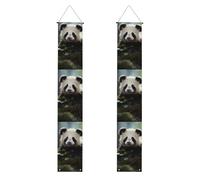 MJHKXLJ Striscione per portico di laurea con motivo di cuccioli di panda nella foresta, robusto, durevole, lavabile e riutilizzabile, decorazione per laurea 30,5 x 180 cm