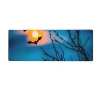 MJHKXLJ Tappetino per mouse con stampa di pipistrello sotto cielo notturno extra large per computer ufficio tastiera da gioco versione ispessita 30,5 x 80 cm