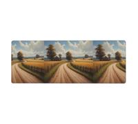 MJHKXLJ Tappetino per mouse con stampa di strada campagna, extra large, per computer, ufficio, gaming, versione ispessita, 30,5 x 80 cm