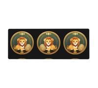 MJHKXLJ Tappetino per mouse con stampa Little Lion and Coins, extra large, per computer e ufficio, tastiera da gioco, versione ispessita, 30,5 x 80 cm